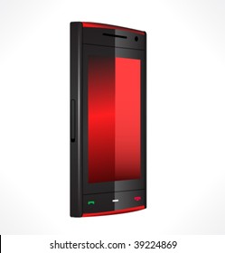 Modern mobile phone, vector illustration.
