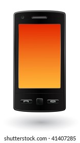 modern mobile smart phone isolated on white