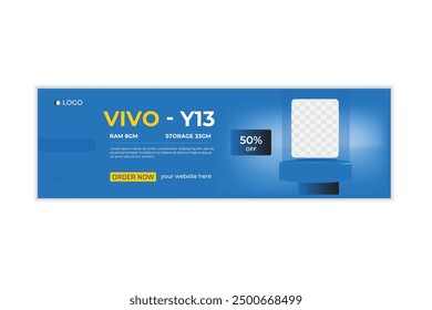 Diseño de Anuncio de Web móvil moderno y editable. Único 