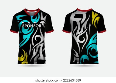 Modern mockup jersey design template vector