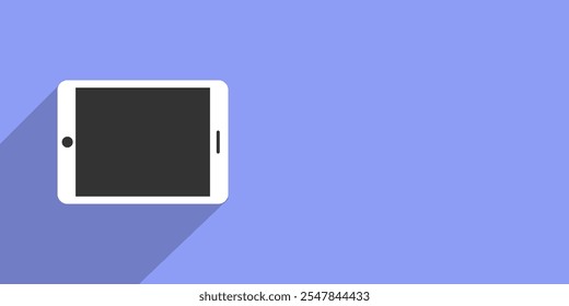 Modern mockup with text space background, smartphone and tablet mockup isolated on purple background. computer mockup and phone device mockup for ui ux app and website presentation.Stock Vector.