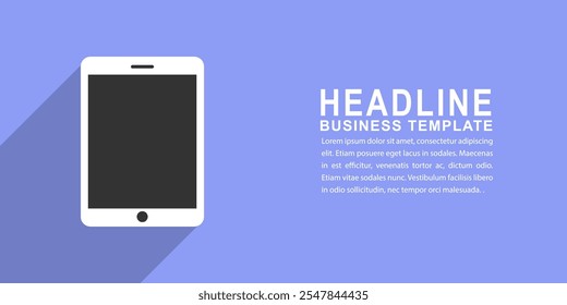 Modern mockup with text space background, smartphone and tablet mockup isolated on purple background. computer mockup and phone device mockup for ui ux app and website presentation.Stock Vector.