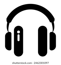 Modern model headphone icon. latest headphones. vector illustration. Signs and symbols. black and white