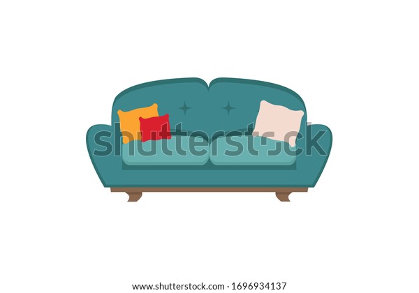 Modern Model Sofa Couch Settee Isolated Stock Vector (Royalty Free ...