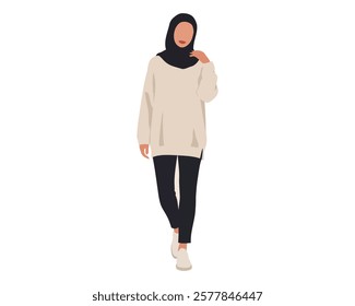 A Modern Modest Fashion illustration 