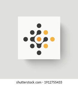 Modern molecular network sign, great design for any purposes. Template design. Modern vector illustration. Data science concept. Business concept. Digital science technology concept