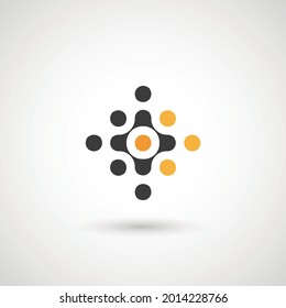 Modern molecular network sign, great design for any purposes. Template design. Modern vector illustration. Data science concept. Business concept. Digital science technology concept