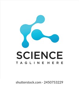 modern Molecule logo icon template for science brand identity