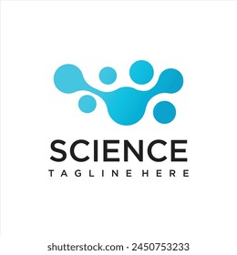 modern Molecule logo icon template for science brand identity
