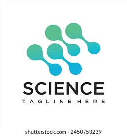 modern Molecule logo icon template for science brand identity