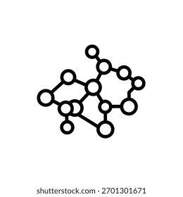 Un moderno diseño de red de moléculas ideal para la ciencia, la investigación o los conceptos empresariales innovadores, que representa la conexión y la tecnología con un estilo limpio y minimalista.