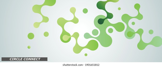 Modern molecules green. Abstract tech background. Futuristic design. Technology background