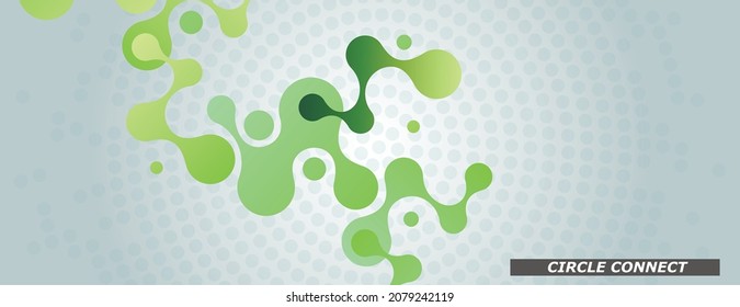 Modern molecules green. Abstract tech background. Futuristic design. Technology background