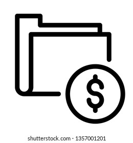 Modern money file folder icon