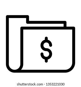 Modern money file icon