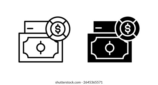 Modern money icon set ideal for finance websites, banking apps, and economic platforms.