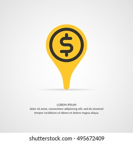 Modern money transfer icon pointer. Vector illustration