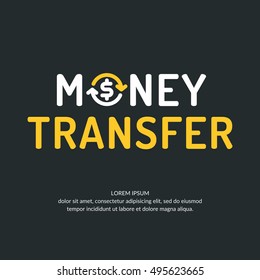 Modern Money Transfer Logo And Emblem. Vector Illustration