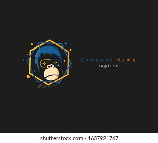 Modern Mongkey Gaming Logo Vector 