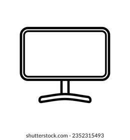 modern monitor line icon vector design template and ilustration with editable stroke