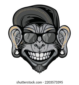 Modern Monkey Face Vector Art Illustrator Stock Vector (Royalty Free ...