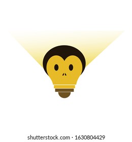 Modern Monkey Logo Design Icon Vector