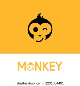 modern Monkey Logo vector design, classics logo design 