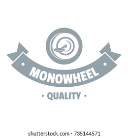 Modern mono wheel logo. Simple illustration of modern mono wheel vector logo for web