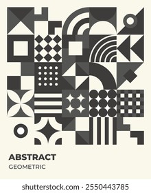 Modern monochrome abstract geometric backgrounds