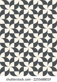 ilustración vectorial de patrones geométricos sin soldadura monocromática moderna