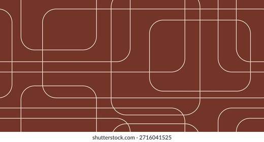 Modern monochrome geometric seamless pattern. Modern shape for graphic design. Hand-drawn line art background illustration.