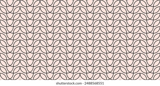 Modern monochrome linear seamless pattern. Horizontal geometric pattern. Black and white classic fabric fashion. Vector illustration