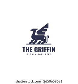 Moderno Monocromático Mythical Griffin Logo Design