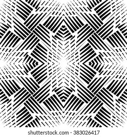 Modern monochrome seamless pattern. Simply geometric background