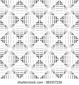 Modern monochrome seamless pattern. Simply geometric background