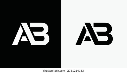 Modern Monogram AB Logo Design