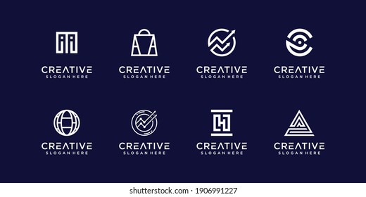 Modern Monogram Abstract Logo Design Collection