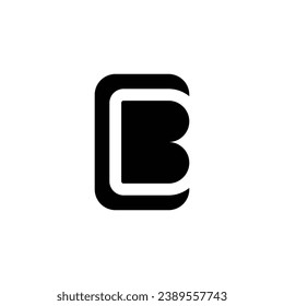 diseño moderno de logotipo de letras BC CB