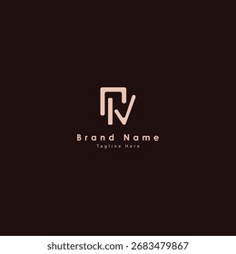 Modern Monogram Brand Logo on Dark Background

