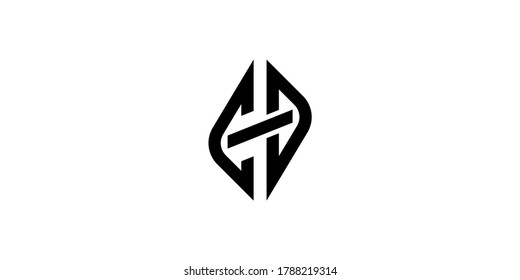 plantilla de logotipo de letras CHB en monograma moderna