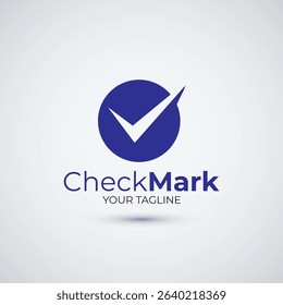 Modern monogram check mark logo vector design and illustration