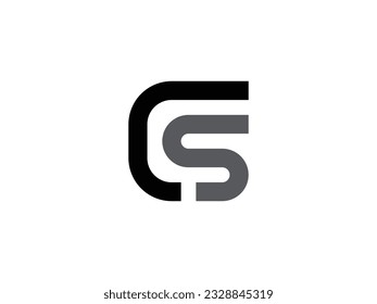 modern monogram CS or SC logo design