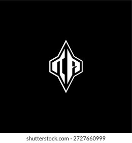 modern monogram gaming initial logo esport concept TA techno racing style design letter
