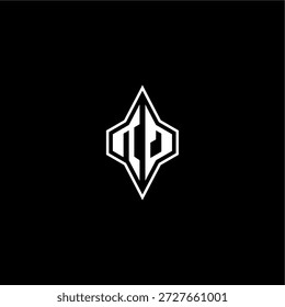 moderno monograma jogo logotipo inicial esport conceito TP techno corrida estilo carta de design