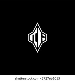 modern monogram gaming initial logo esport concept TI techno racing style design letter