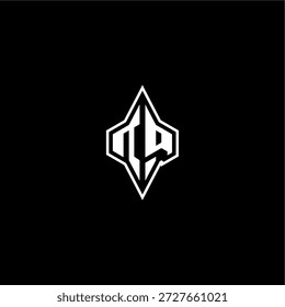 moderno monograma jogo logotipo inicial esport conceito TQ techno corrida estilo carta de design
