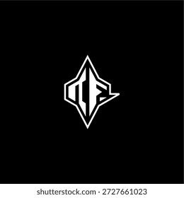 moderno monograma jogo logotipo inicial esport conceito TF techno corrida estilo carta de design