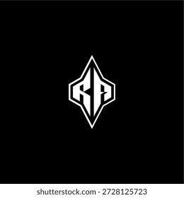 modern monogram gaming initial logo esport concept RA techno racing style design letter