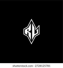 Moderne Monogramm Gaming anfängliche Logo-Unterstützung Konzept RV Techno Racing Stil Design Brief