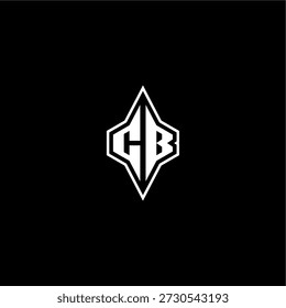 modernes Monogramm Gaming anfängliches Logo-Support-Konzept CB techno Rennsport-Stil Design Brief